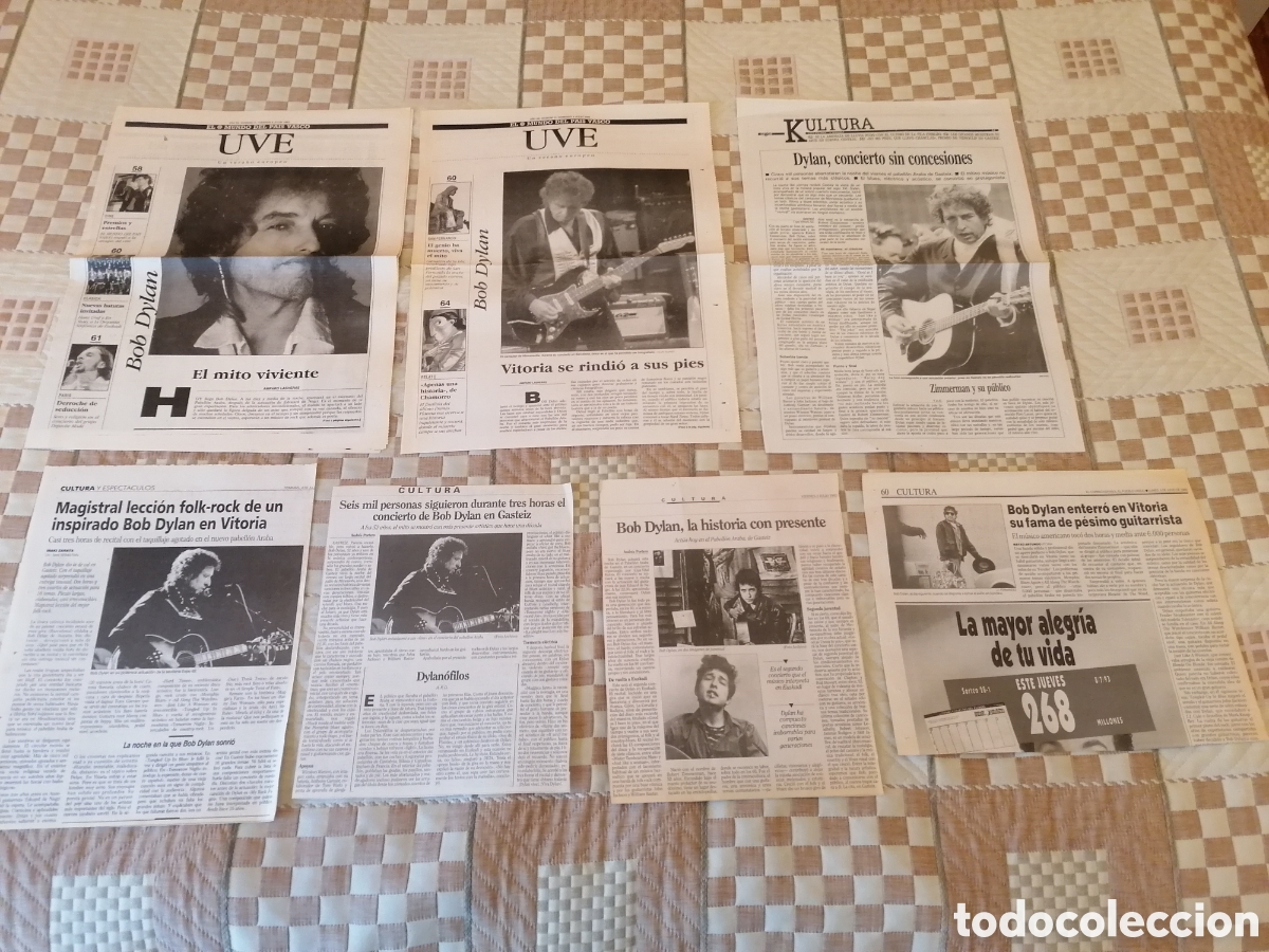Collection Magazines and Newspapers: P&aacute;ginas Y Recortes Prensa Concierto Bob Dylan Vitoria Gasteiz Julio 1993