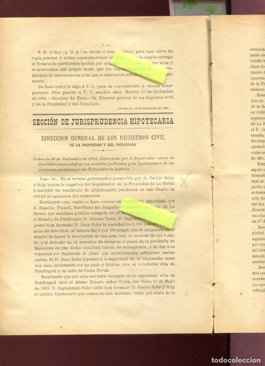 Coleccionismo de Revistas y Peri&oacute;dicos: REVISTA A&Ntilde;O 1903 NOTARIO NOTARIA DE LA BISBAL EMILIO SOER ROIG NOTARIO DE PALAFRUGELL ALBERTO COSTA