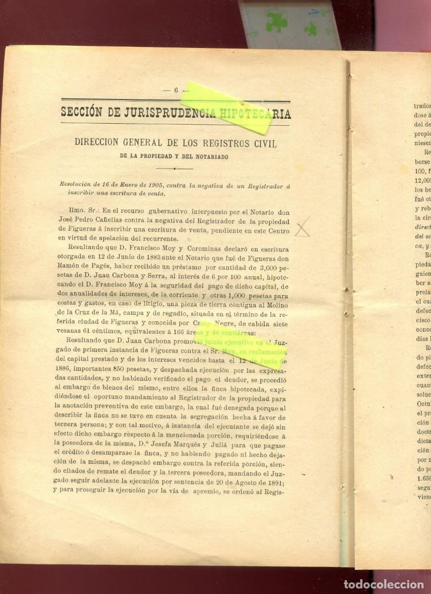 Collection Magazines and Newspapers: REVISTA A&Ntilde;O 1905 NOTARIO NOTARIA DE FIGUERAS JOSE PEDRO CA&Ntilde;ELLAS FRANCISCO MOY COROMINAS CASTROGERIZ