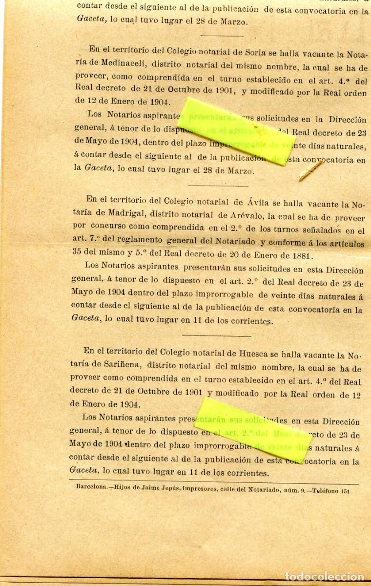 Coleccionismo de Revistas y Peri&oacute;dicos: REVISTA A&Ntilde;O 1905 NOTARIO NOTARIA DE MEDINACELI MADRIGAL AREVALO SARI&Ntilde;ENA SAN CLEMENTE CUENCA