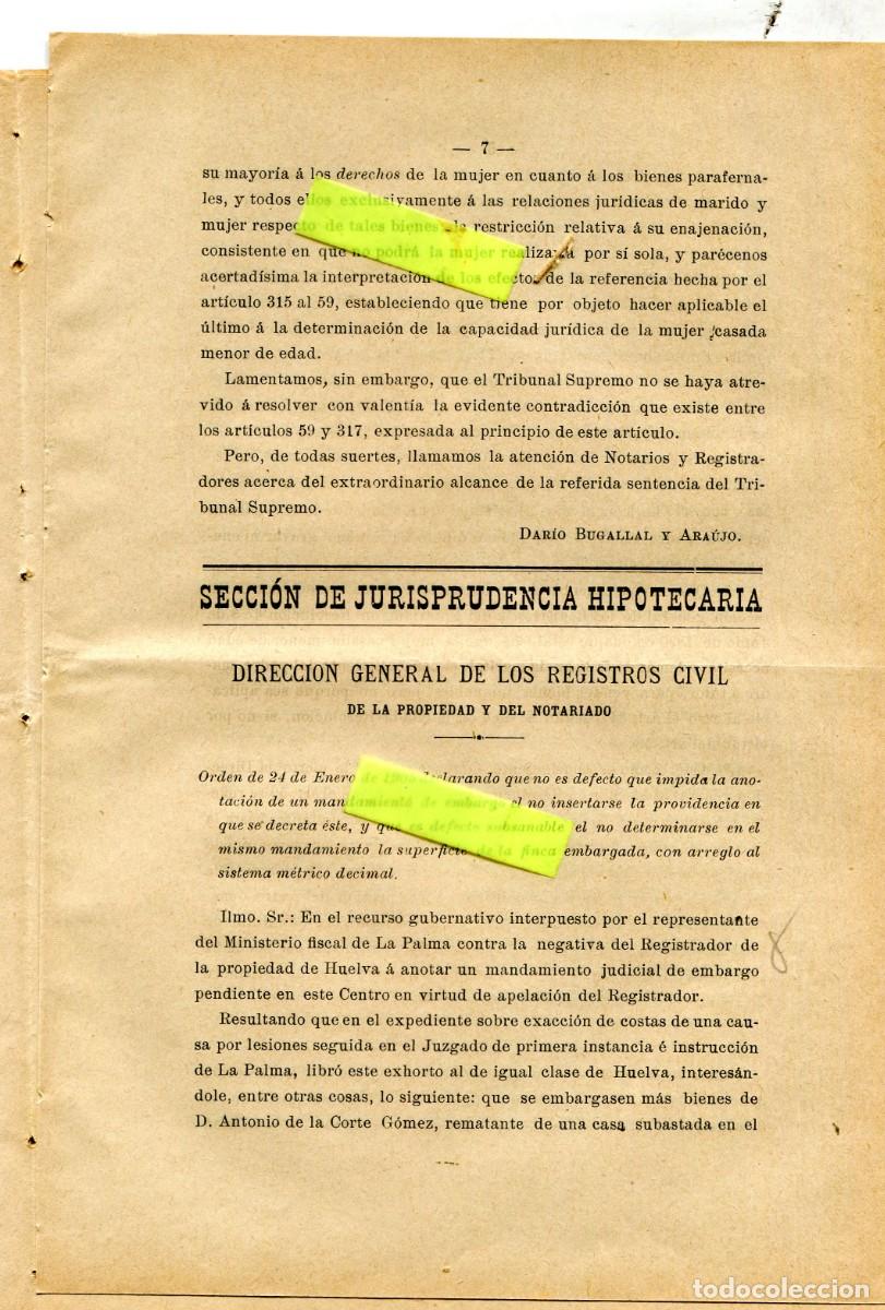 Coleccionismo de Revistas y Peri&oacute;dicos: REVISTA A&Ntilde;O 1905 NOTARIO NOTARIA DE LA PALMA HUELVA CASTUERA CACERES OSUNA PRAVIA OVIEDO GRANOLLERS