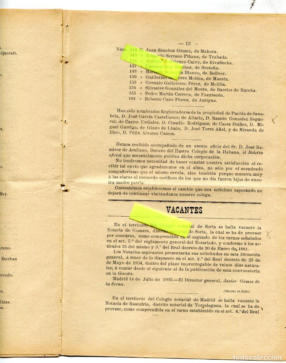 Coleccionismo de Revistas y Peri&oacute;dicos: REVISTA A&Ntilde;O 1905 NOTARIO NOTARIA DE SALLENT JOSE POAL JOFRESA GOMARA RASCAFRIA NEGREIRA BANDE POTES