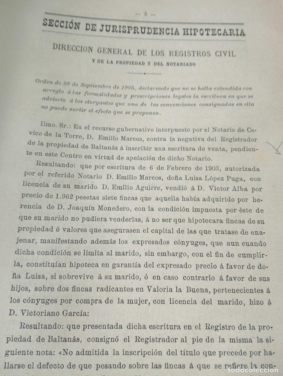 Collezionismo di Riviste e Giornali: REVISTA A&Ntilde;O 1905 NOTARIO NOTARIA DE BALTANAS CEVICO DE LA TORRE ANTEQUERA SARRION ESTERRI DE ANEO