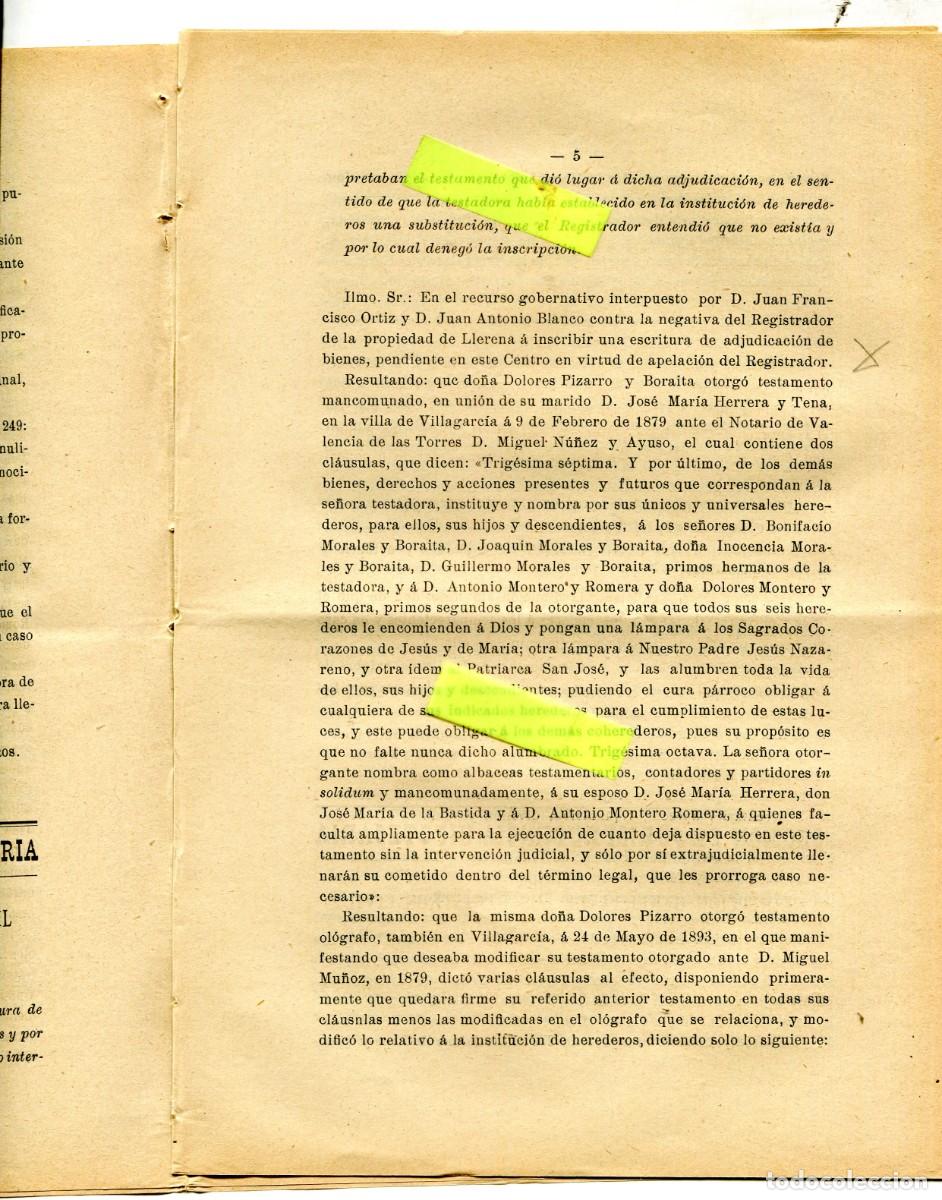 Coleccionismo de Revistas y Peri&oacute;dicos: REVISTA A&Ntilde;O 1906 NOTARIO NOTARIA DE FIGUERAS MOMBUEY CEBICO DE LA TORRE CANILLAS DE ACEITUNO