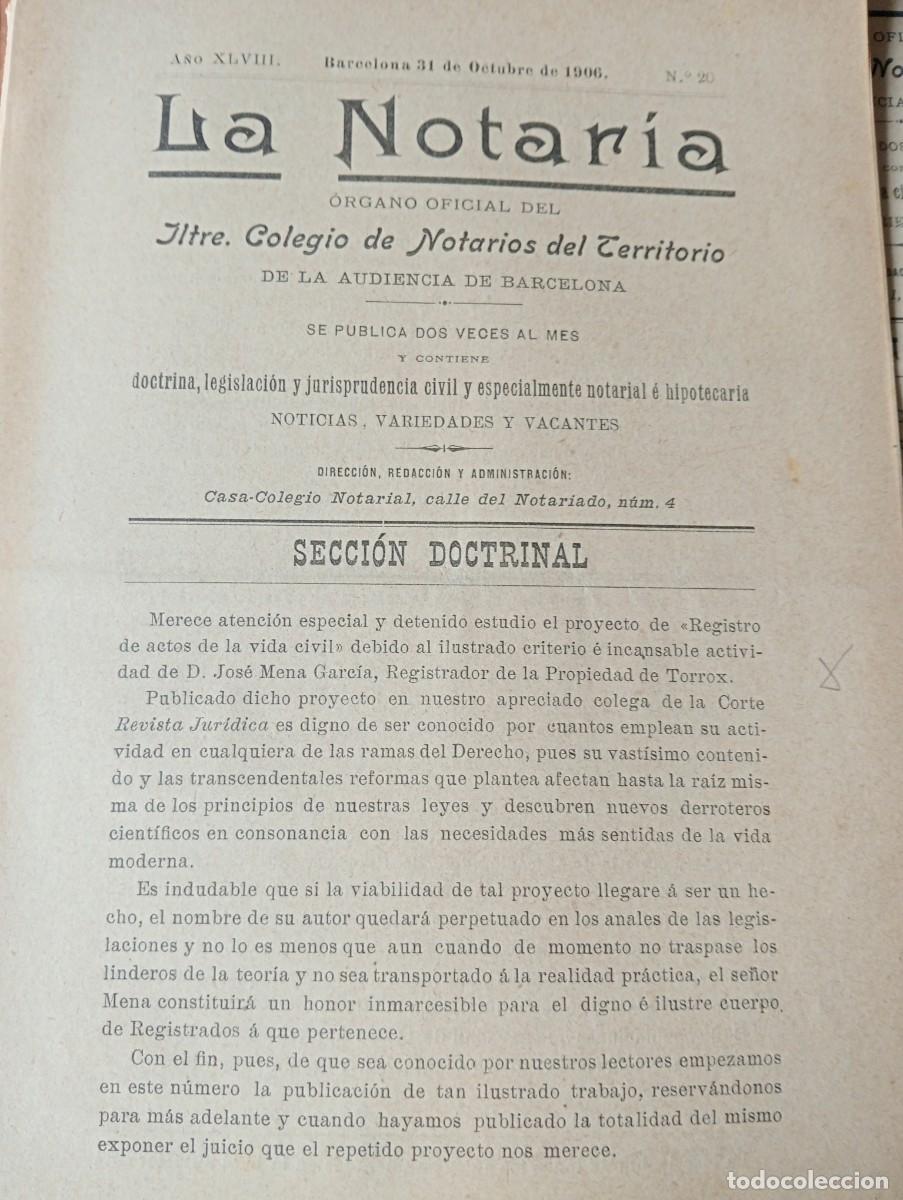 Sammeln von Zeitschriften und Zeitungen: REVISTA A&Ntilde;O 1906 NOTARIO NOTARIA DE GRANADELLA PANCORBO MIRANDA DE EBRO SANTA CRUZ DE LA PALMA