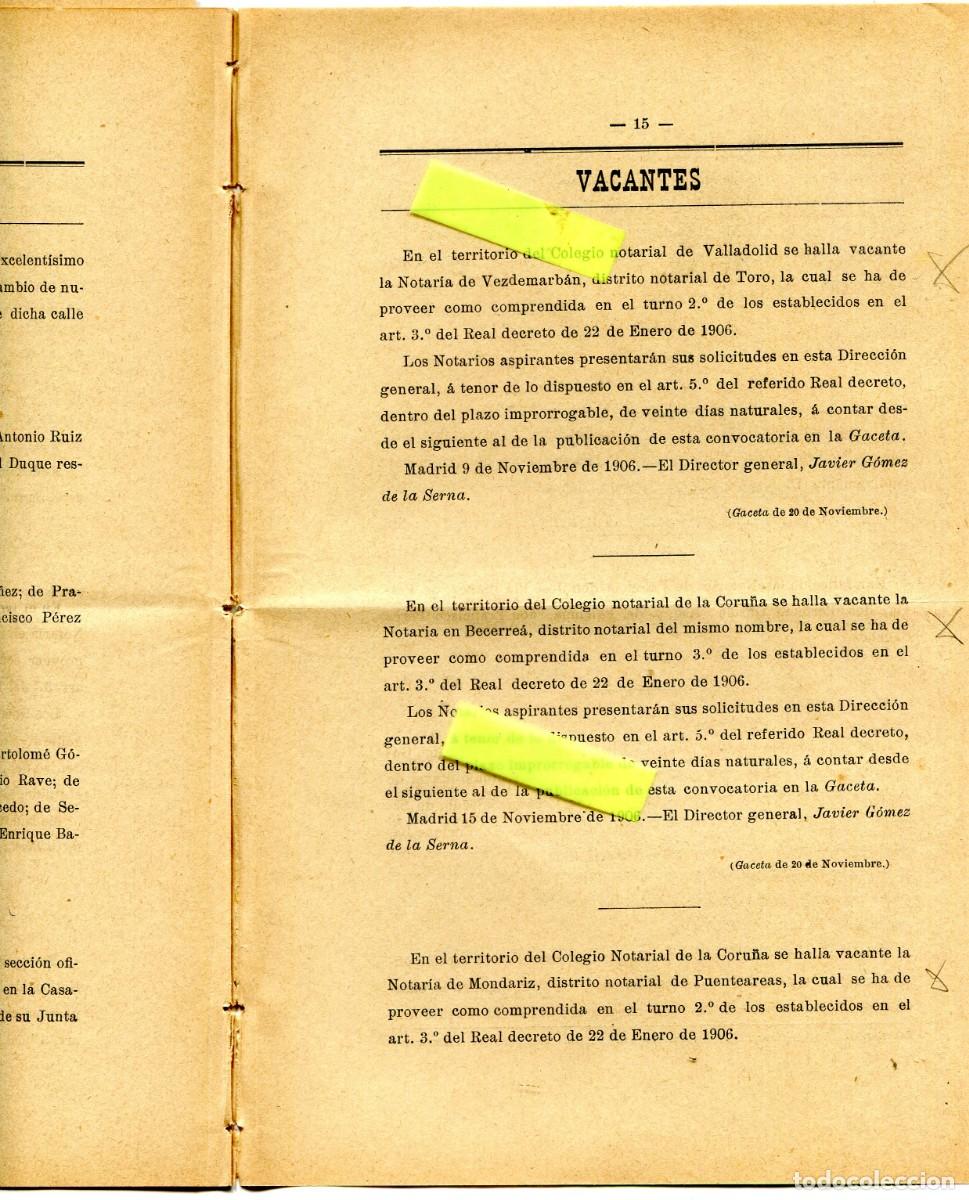 Coleccionismo de Revistas y Peri&oacute;dicos: REVISTA A&Ntilde;O 1906 NOTARIO NOTARIA DE VEZDEMARBAN TORO BECERREA MONDARIZ EL CARPIO IZNAJAR