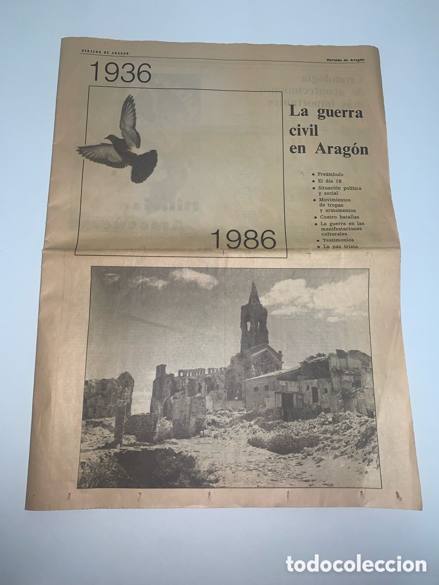 Coleccionismo de Revistas y Peri&oacute;dicos: Suplemento Heraldo de Arag&oacute;n 50 Aniversario de la Guerra Civil espa&ntilde;ola