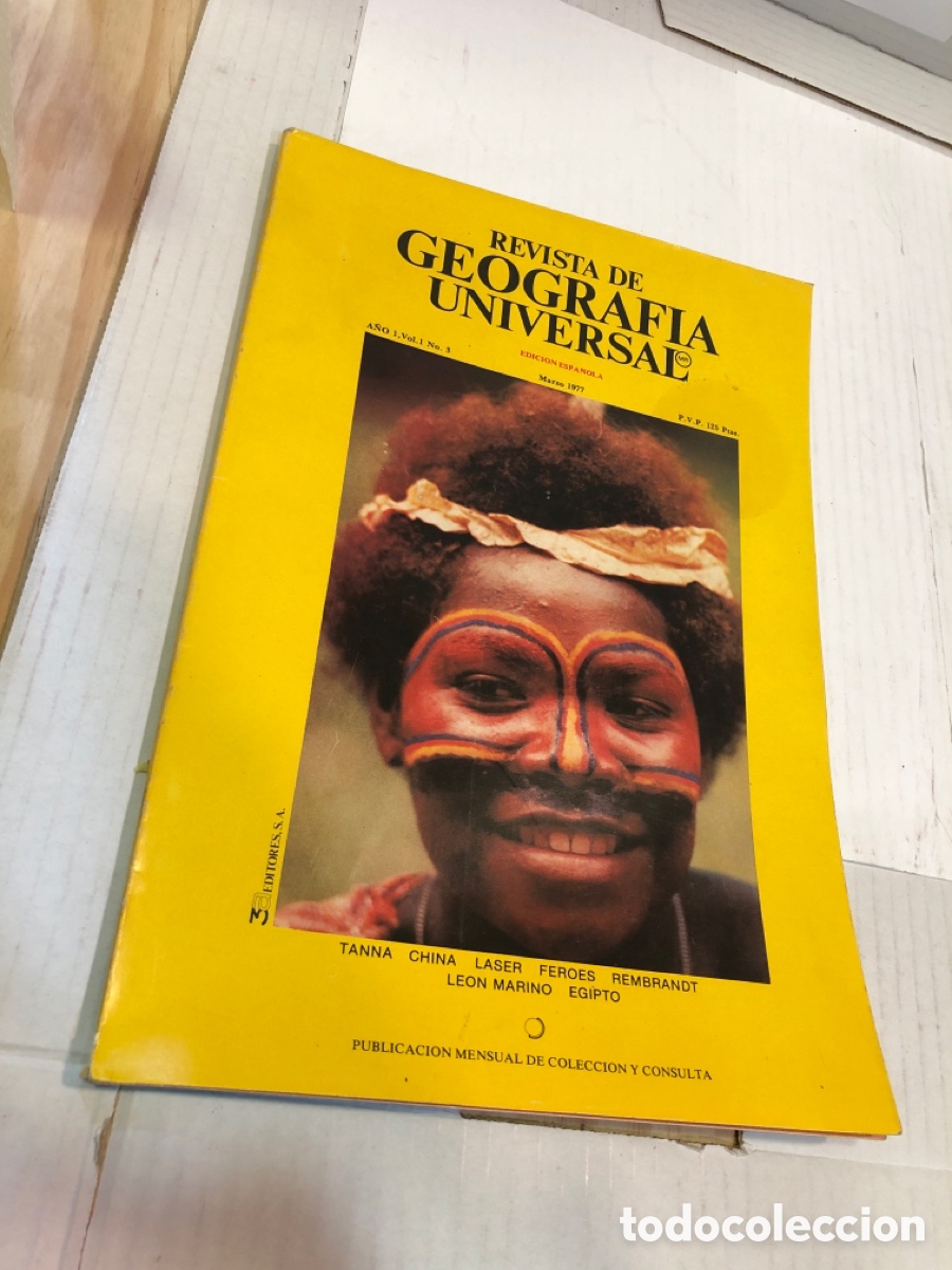 Coleccionismo de Revistas y Peri&oacute;dicos: Revista de Geograf&iacute;a Universal. Edici&oacute;n espa&ntilde;ola a&ntilde;o 1 vol. 1 n&ordm; 3 marzo 1977