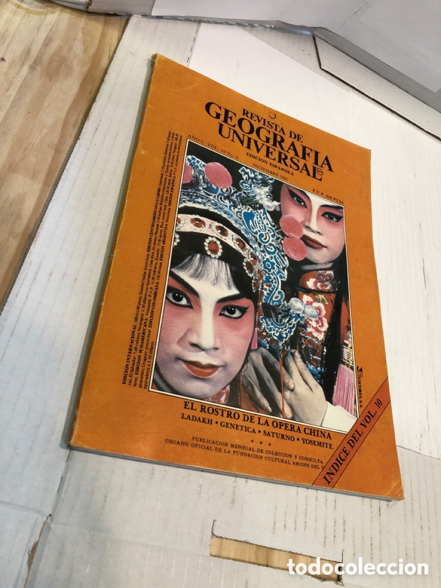 Collezionismo di Riviste e Giornali: Revista de Geograf&iacute;a Universal. Edici&oacute;n espa&ntilde;ola a&ntilde;o 5 vol. 10 n&ordm; 6 diciembre 1981