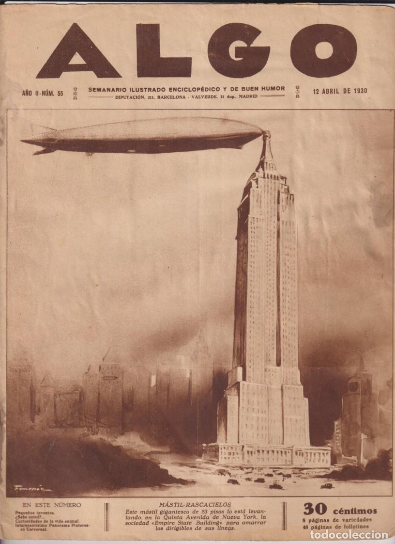 Collection Magazines and Newspapers: Algo n&ordm; 55. Semanario ilustrado, enciclop&eacute;dico y de buen humor. 12 Abril de 1930
