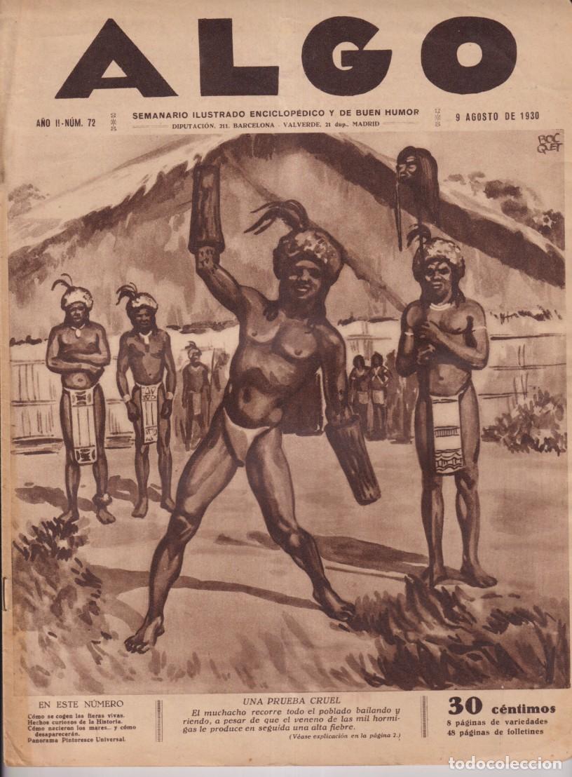Collection Magazines and Newspapers: Algo n&ordm; 70. Semanario ilustrado, enciclop&eacute;dico y de buen humor. 9 de agosto de 1930. Contiene vi&ntilde;eta