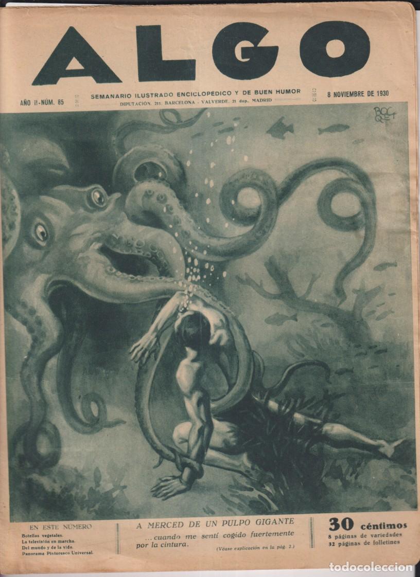 Colecionismo de Revistas e Jornais: Algo n&ordm; 85. Semanario ilustrado, enciclop&eacute;dico y de buen humor. 8 Noviembre de 1930. En contraportad
