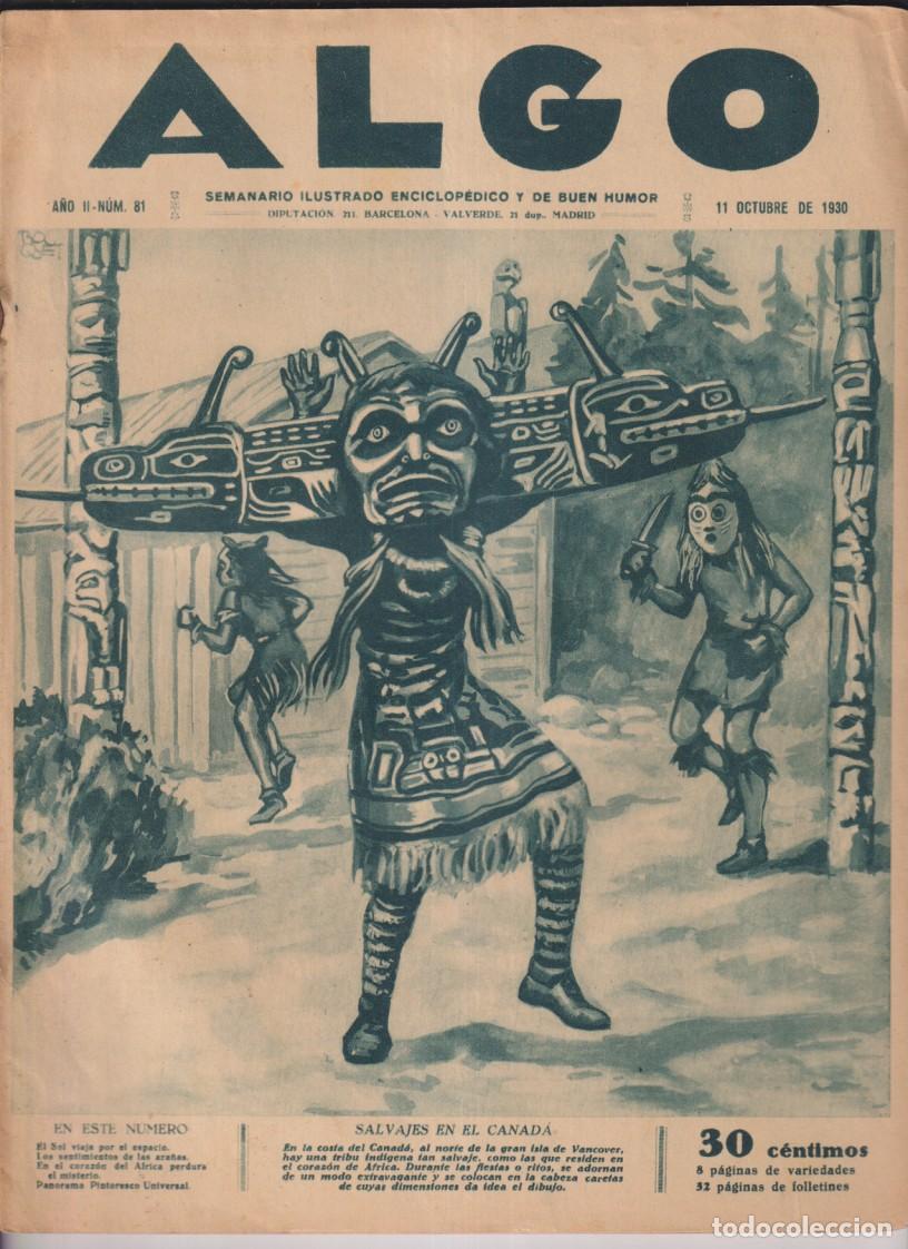 Colecionismo de Revistas e Jornais: Algo n&ordm; 81. Semanario ilustrado, enciclop&eacute;dico y de buen humor. 11 Octubre de 1930. Contiene vi&ntilde;etas