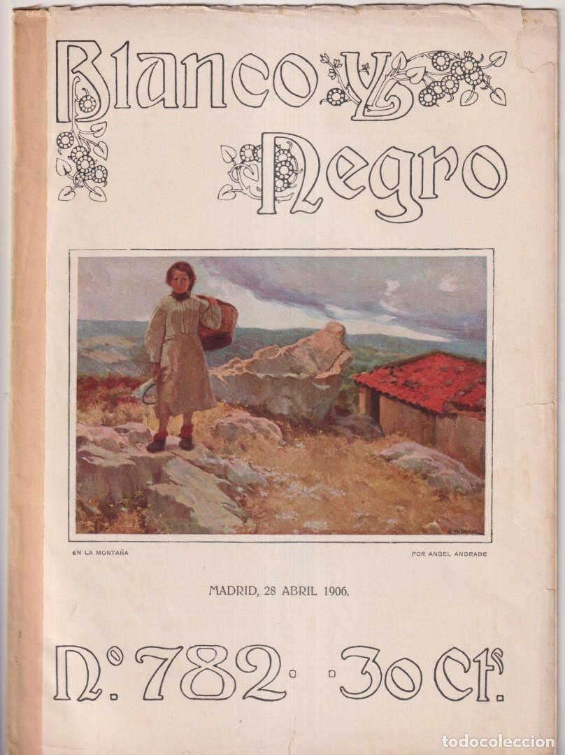 Coleccionismo de Revistas y Peri&oacute;dicos: Blanco y Negro n&ordm; 782. Madrid 28 de Abril 1906. La muerte de Pedro Curie