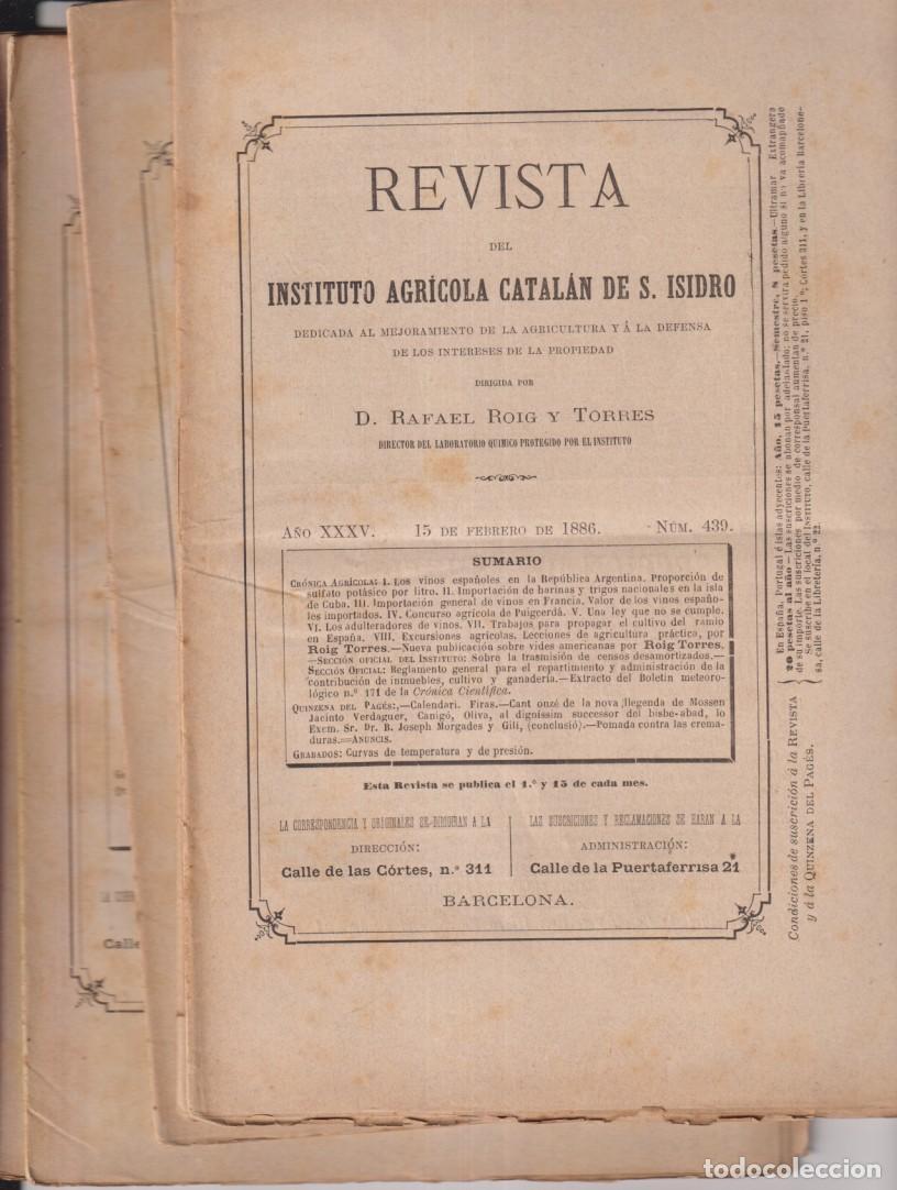 Colecionismo de Revistas e Jornais: Lote de 5 Revistas del Instituto Agr&iacute;cola Catal&aacute;n de S. Isidro. Del n&ordm; 439 al 443. Del 15 de Febrero