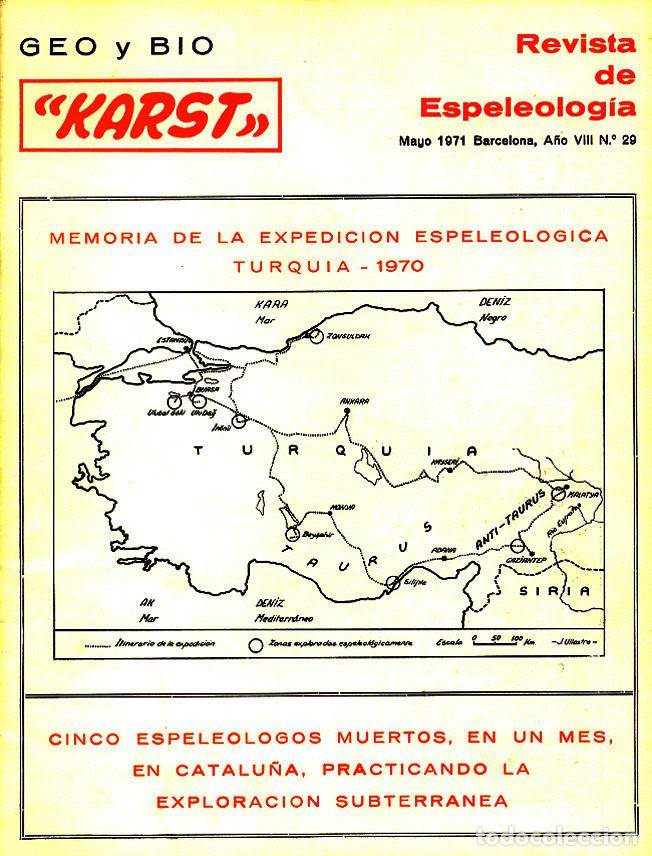 Coleccionismo de Revistas y Peri&oacute;dicos: REVISTA GEO Y BIO KARST 29 - 1971 - ESPELEOLOGIA - CUEVA