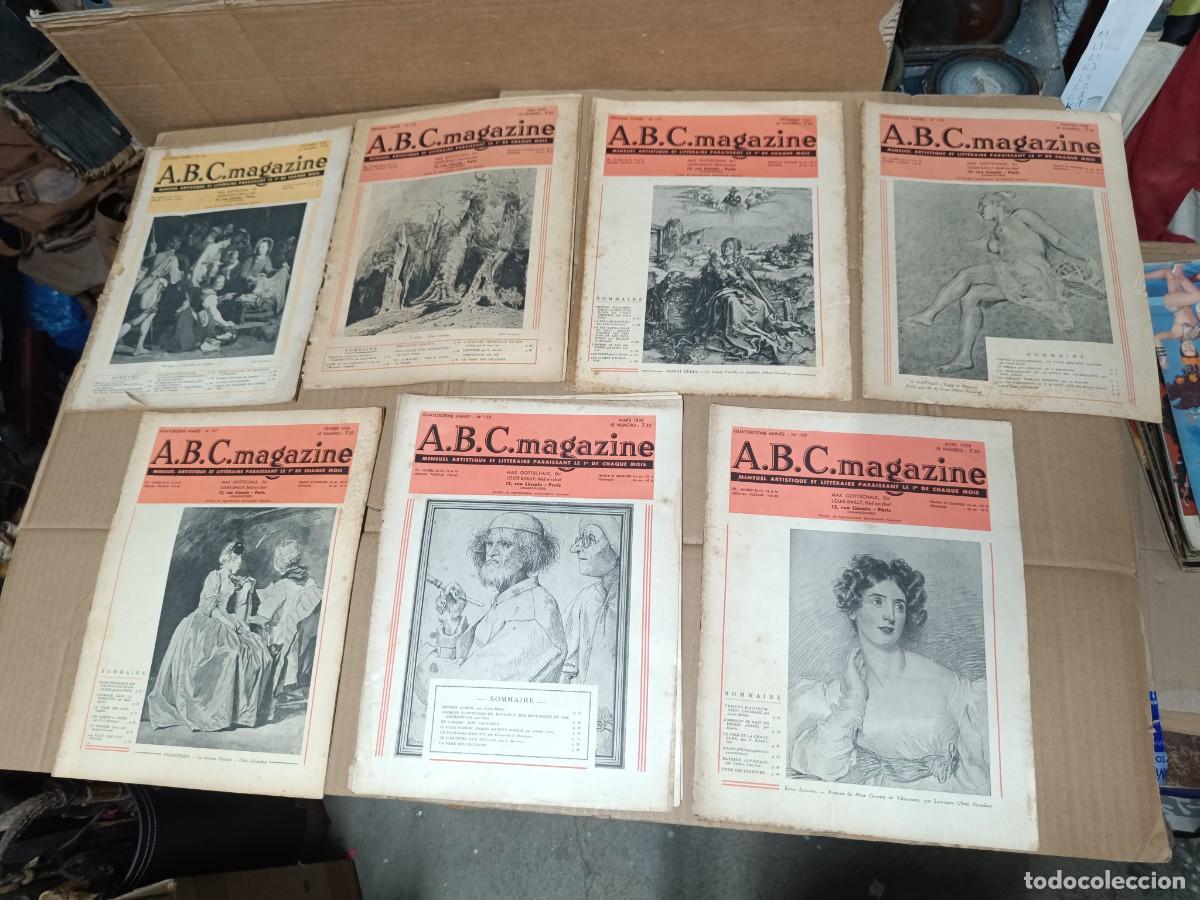 Coleccionismo de Revistas y Peri&oacute;dicos: LOTE DE 6 ANTIGUAS REVISTAS Y 1 PORTADA, ABC MAGAZINE, 1936 - 1938 FRANCIA, ARTE DIBUJO PINTURA -P3