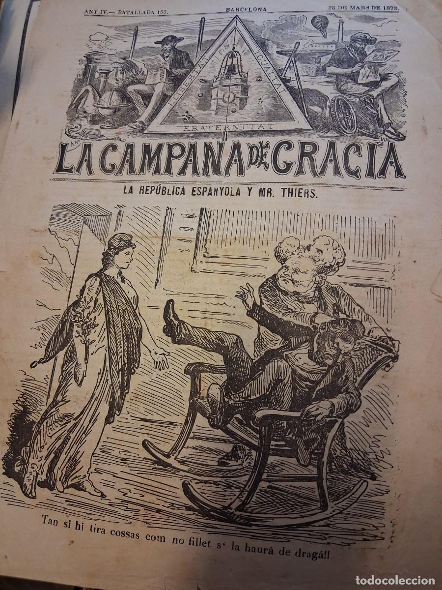 Sammeln von Zeitschriften und Zeitungen: CAMPANA DE GRACIA, La: Barcelona n&ordm; 153, 23 mars 1873