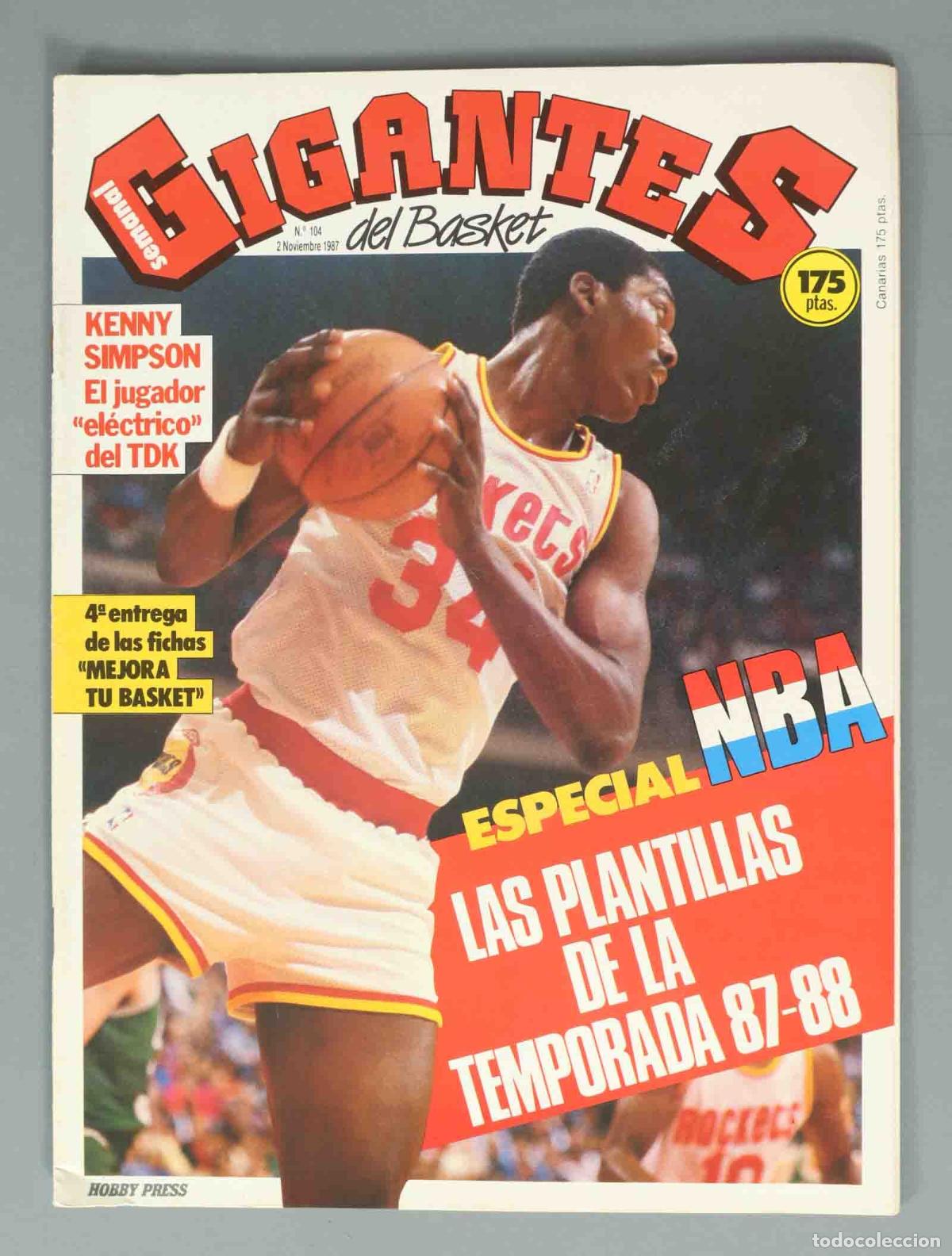 Coleccionismo de Revistas y Peri&oacute;dicos: GIGANTES DEL BASKET. N&ordm; 104. 2 Noviembre 1987. LAS PLANTILLAS DE LA TEMPORADA 87-88.