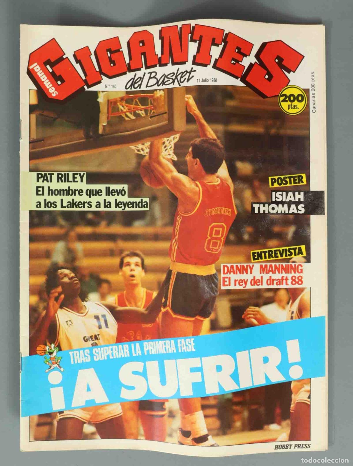Collection Magazines and Newspapers: GIGANTES DEL BASKET. N&ordm; 140. 11 JULIO 1988. TRAS SUPERAR LA PRIMERA FASE &iexcl;A SUFRIR!