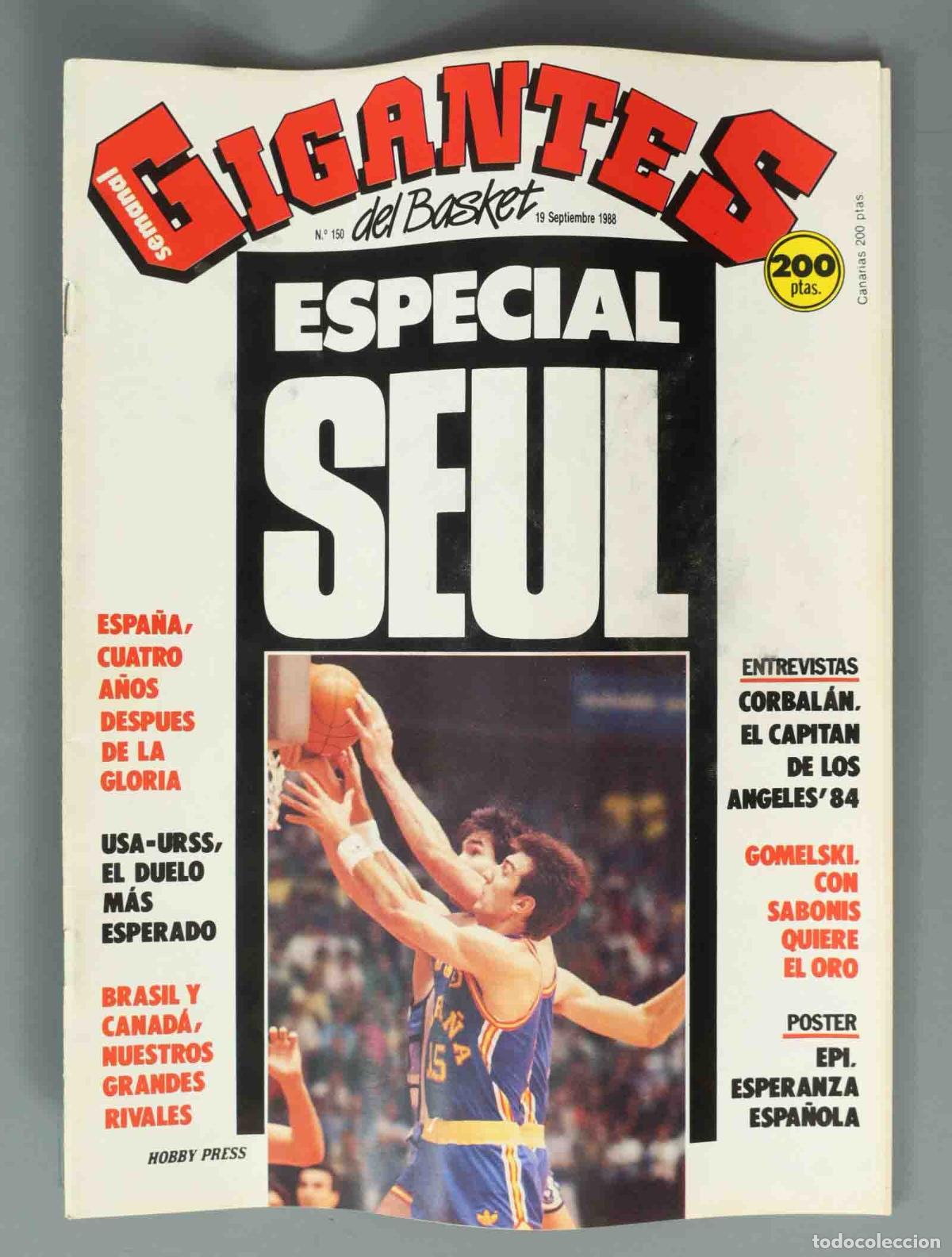 Collection Magazines and Newspapers: GIGANTES DEL BASKET. N&ordm; 150. 19 SEPTIEMBRE 1988. ESPECIAL SEUL.