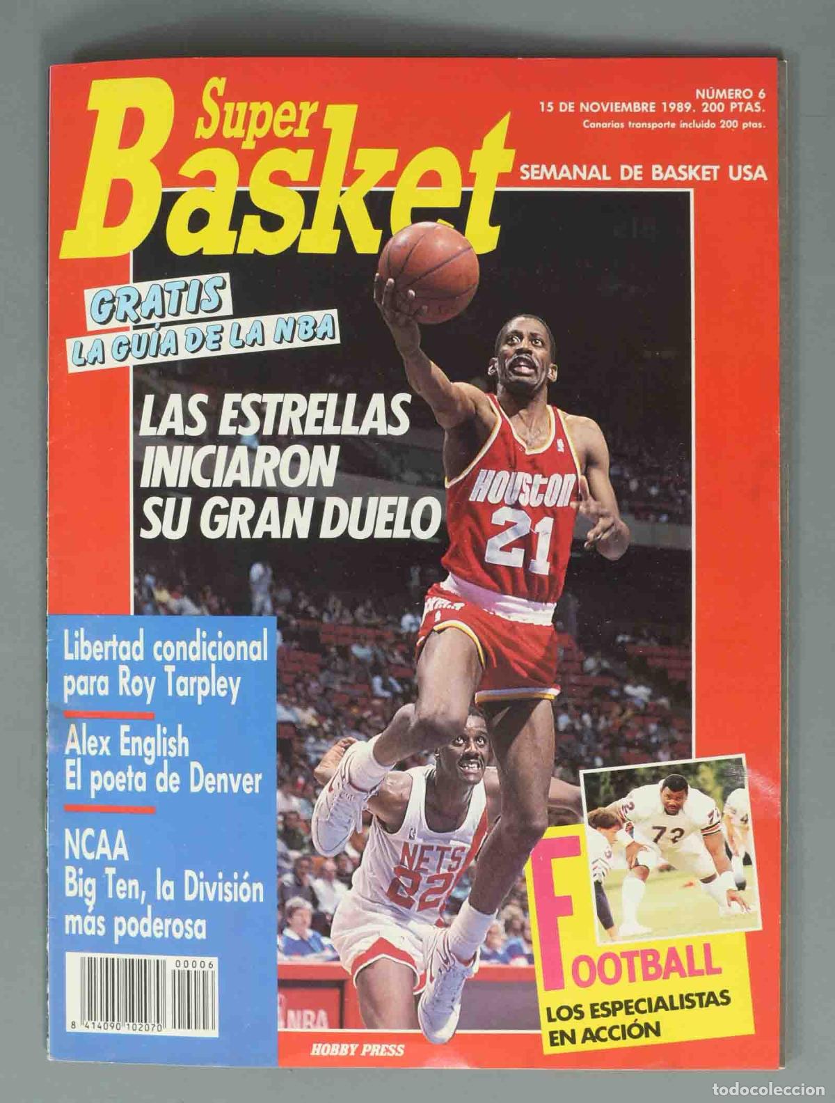 Coleccionismo de Revistas y Peri&oacute;dicos: SUPER BASKET. N&ordm; 6. 15 DE NOVIEMBRE 1989. LAS ESTRELLAS INICIARON SU GRAN DUELO.
