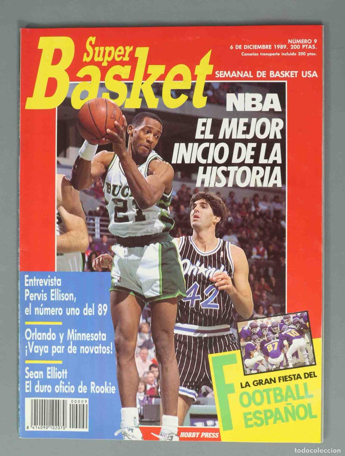 Coleccionismo de Revistas y Peri&oacute;dicos: SUPER BASKET. N&ordm; 9. 6 DE DICIEMBRE 1989. NBA EL MEJOR INICIO DE LA HISTORIA.