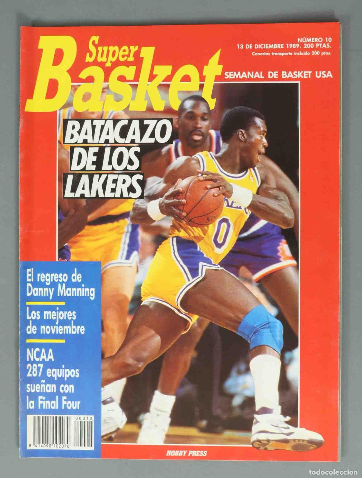 Coleccionismo de Revistas y Peri&oacute;dicos: SUPER BASKET. N&ordm; 10. 13 DE DICIEMBRE 1989. BATACAZO DE LOS LAKERS.