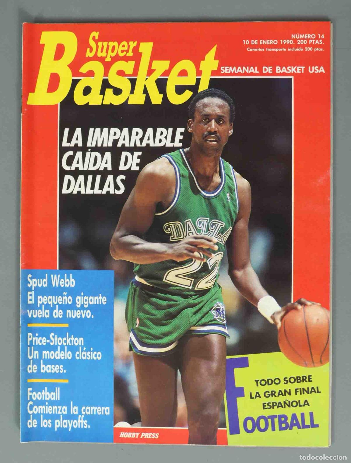 Coleccionismo de Revistas y Peri&oacute;dicos: SUPER BASKET. N&ordm; 14. 10 DE ENERO 1990. LA IMPARABLE CAIDA DE DALLAS.
