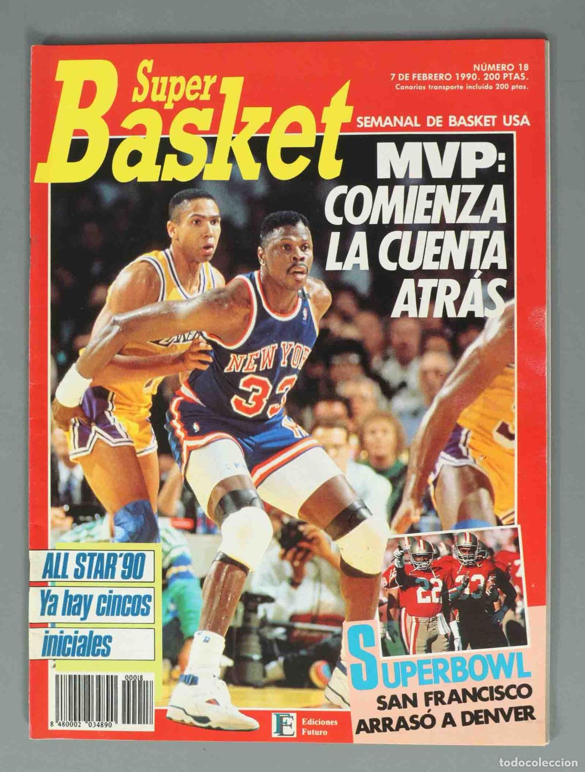 Coleccionismo de Revistas y Peri&oacute;dicos: SUPER BASKET. N&ordm; 18. 7 DE FEBRERO 1990. MVP: COMIENZA LA CUENTA ATR&Aacute;S.