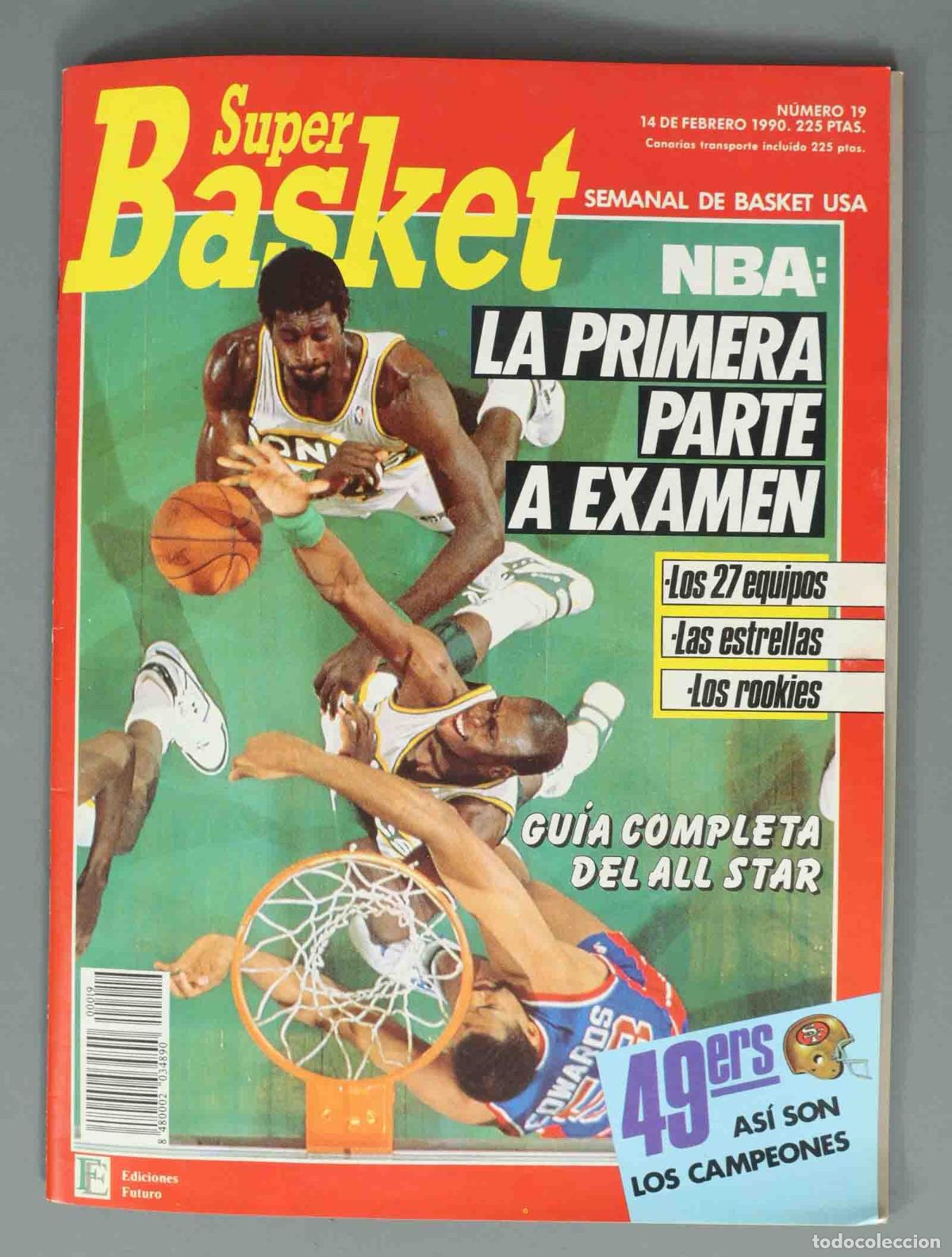 Coleccionismo de Revistas y Peri&oacute;dicos: SUPER BASKET. N&ordm; 19. 14 DE FEBRERO 1990. NBA: LA PRIMERA PARTE A EXAMEN.
