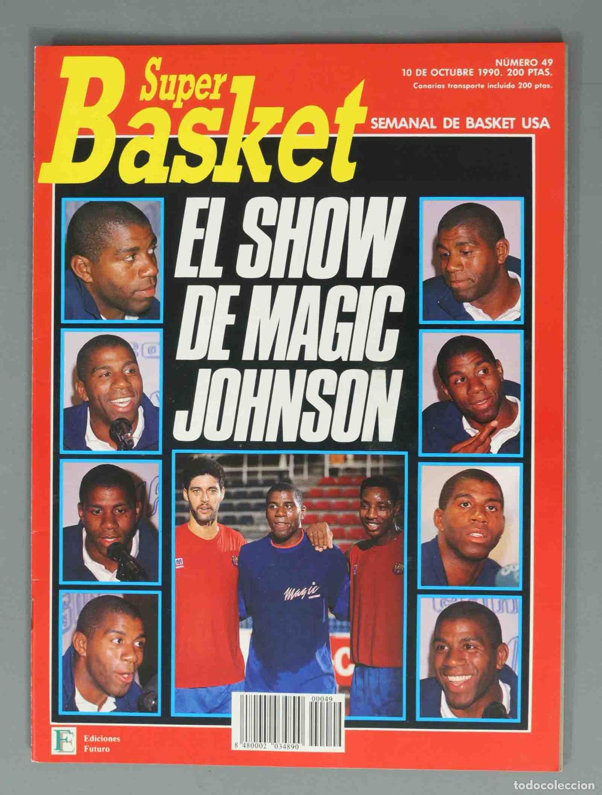 Collezionismo di Riviste e Giornali: SUPER BASKET. N&ordm; 49. 10 DE OCTUBRE 1990. EL SHOW DE MAGIC JOHNSON.