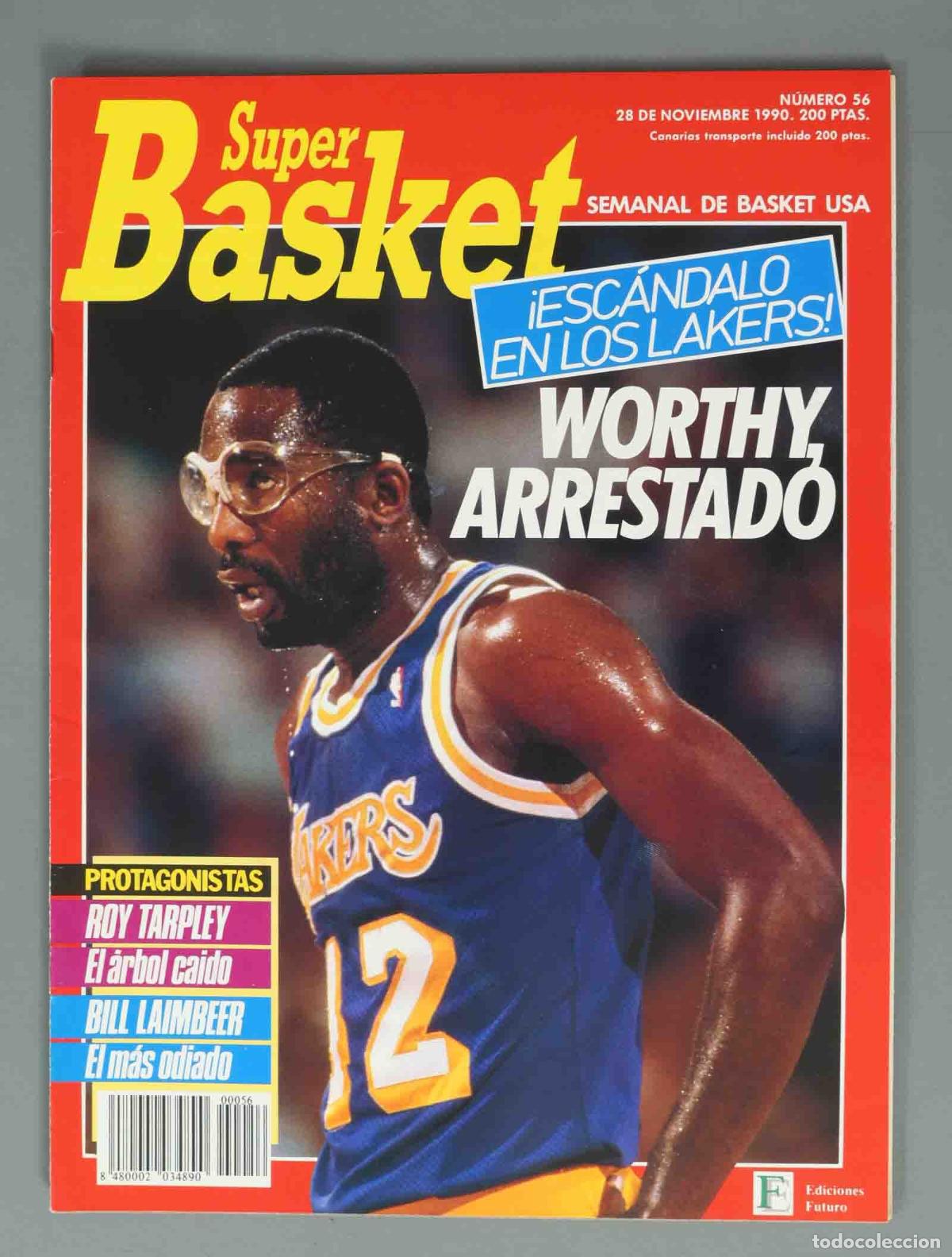 Coleccionismo de Revistas y Peri&oacute;dicos: SUPER BASKET. N&ordm; 56. 28 DE NOVIEMBRE 1990. WORTHY. ARRESTADO.