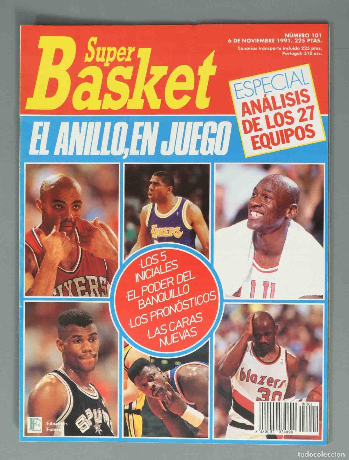 Coleccionismo de Revistas y Peri&oacute;dicos: SUPER BASKET. N&ordm; 101. 6 DE NOVIEMBRE 1991. EL ANILLO EN JUEGO.