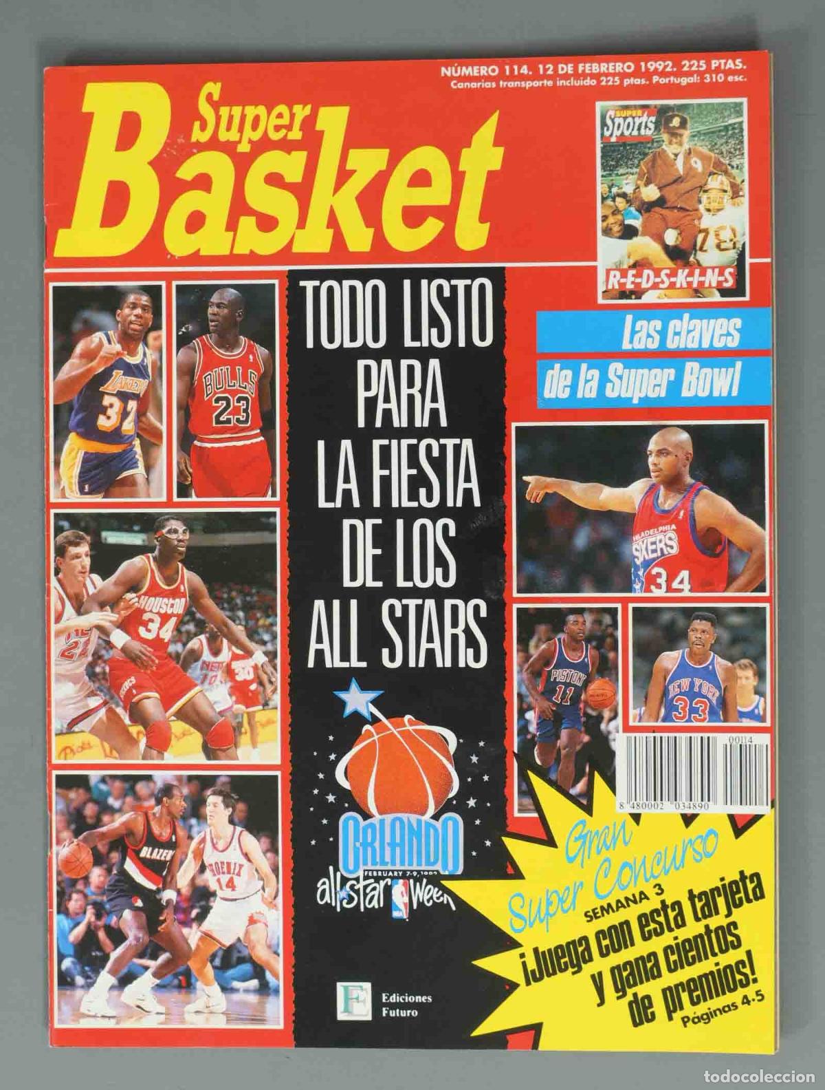 Coleccionismo de Revistas y Peri&oacute;dicos: SUPER BASKET. N&ordm; 114. 12 DE FEBRERO 1992. TODO LISTO PARA LA FIESTA DE LOS ALL STARS.