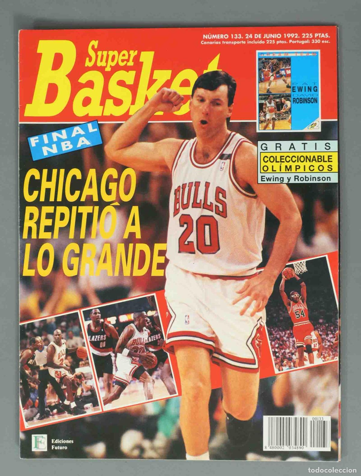 Coleccionismo de Revistas y Peri&oacute;dicos: SUPER BASKET. N&ordm; 133. 24 DE JUNIO 1992. CHICAGO REPITIO A LO GRANDE.