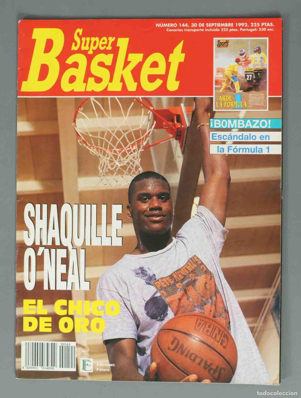 Coleccionismo de Revistas y Peri&oacute;dicos: SUPER BASKET. N&ordm; 144. 30 DE SEPTIEMBRE 1992. SHAQUILLE O&acute;NEAL EL CHICO DE ORO.