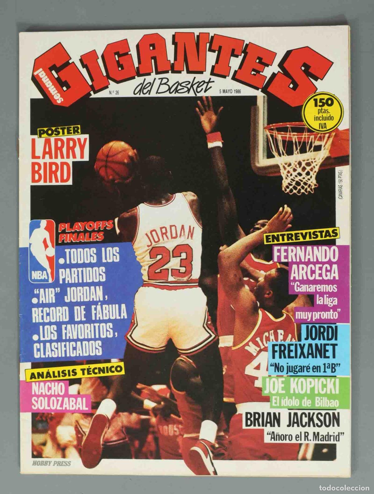 Coleccionismo de Revistas y Peri&oacute;dicos: GIGANTES DEL BASKET. N&ordm; 26. 5 MAYO 1986.