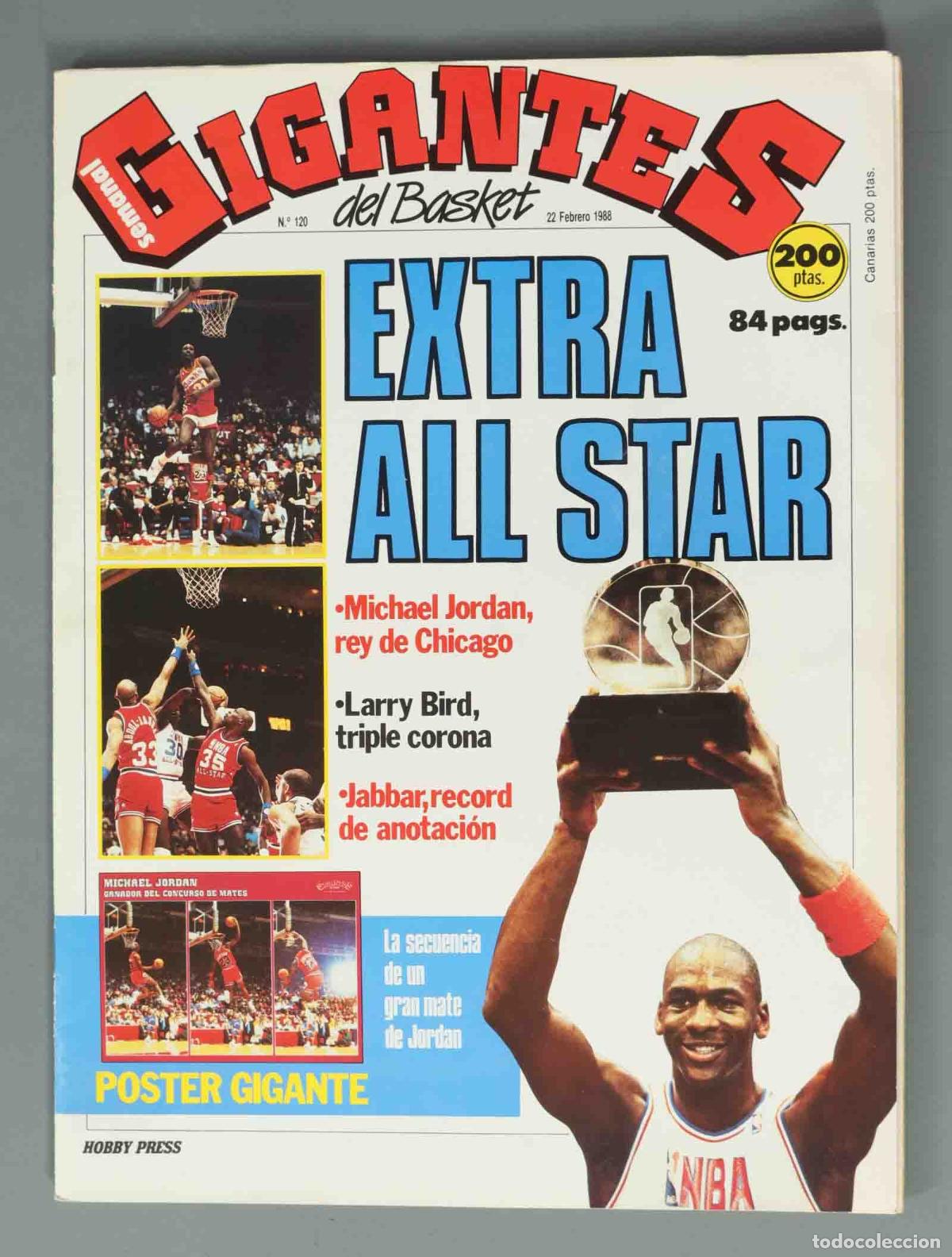 Coleccionismo de Revistas y Peri&oacute;dicos: GIGANTES DEL BASKET. N&ordm; 120. 22 FEBRERO 1988. EXTRA ALL STAR.