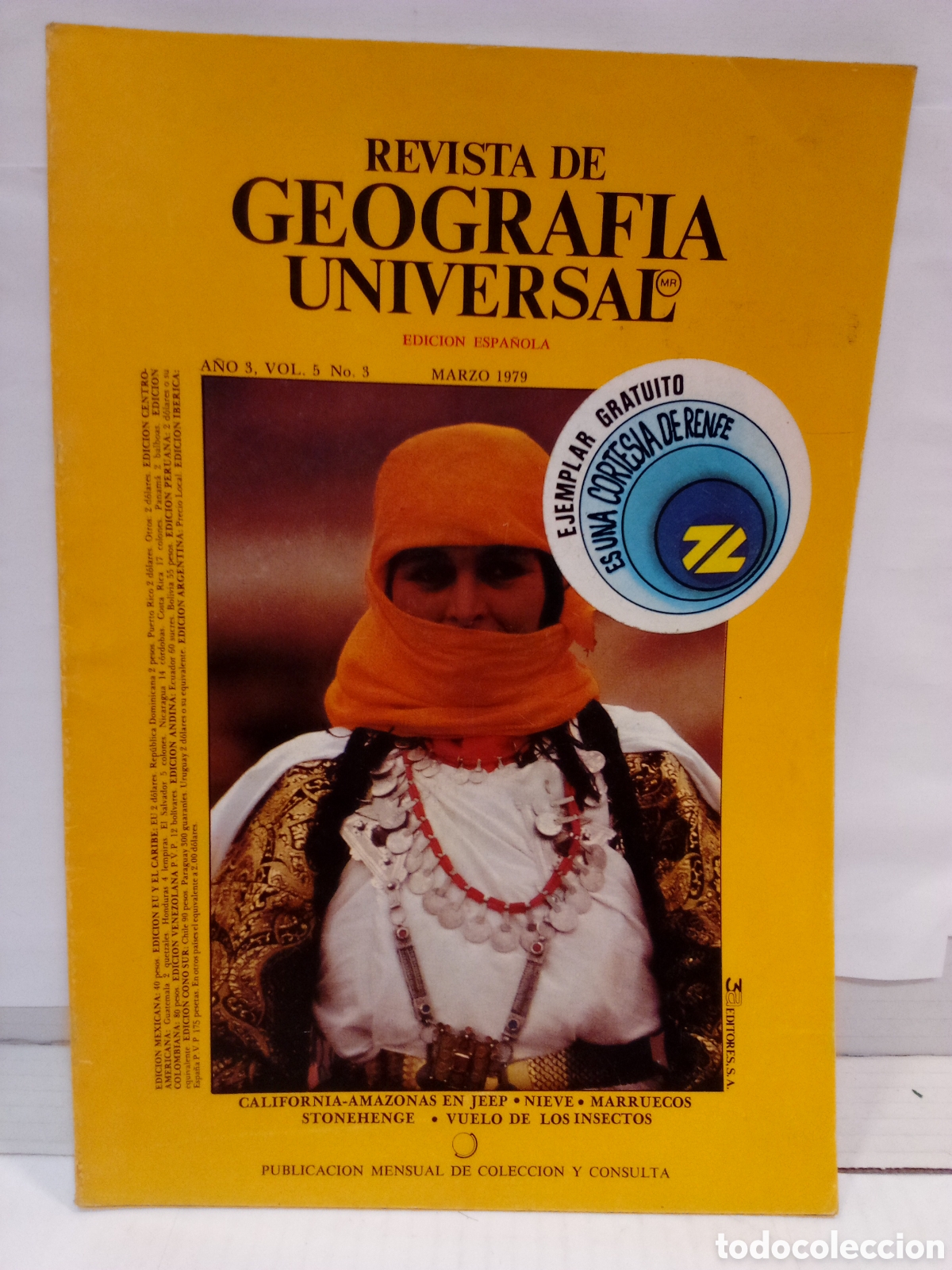Collezionismo di Riviste e Giornali: Revista de Geograf&iacute;a Universal. Edici&oacute;n espa&ntilde;ola a&ntilde;o 3 vol. 5 n&ordm; 3 marzo 1979