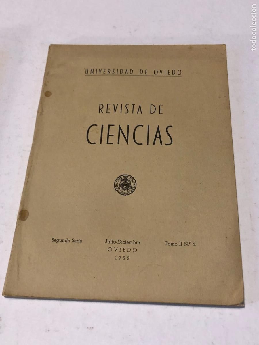 Collectionnisme de Revues et Journaux: Revista de Ciencias Universidad de Oviedo 1952 - Segunda Serie Tomo II N&ordm; 2