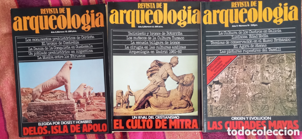 Coleccionismo de Revistas y Peri&oacute;dicos: Revista de arqueol&oacute;gia a&ntilde;o 2.numeros 12,13 y 14