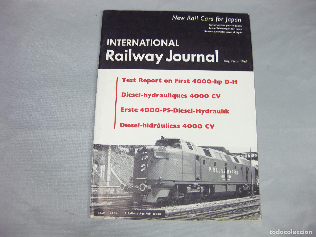 Collectionnisme de Revues et Journaux: REVISTA INTERNATIONAL RAILWAY JOURNAL. AGOSTO 1961. FERROCARRILES