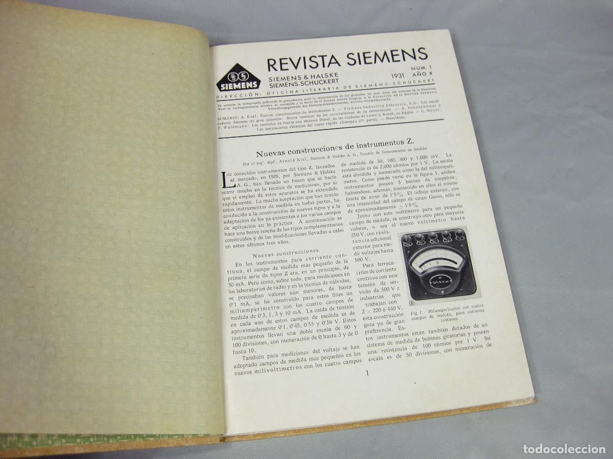 Coleccionismo de Revistas y Peri&oacute;dicos: REVISTA SIEMENS DE 1931. SIEMENS & HALSKE. SIEMENS-SCHUCKERT. A&Ntilde;O COMPLETO
