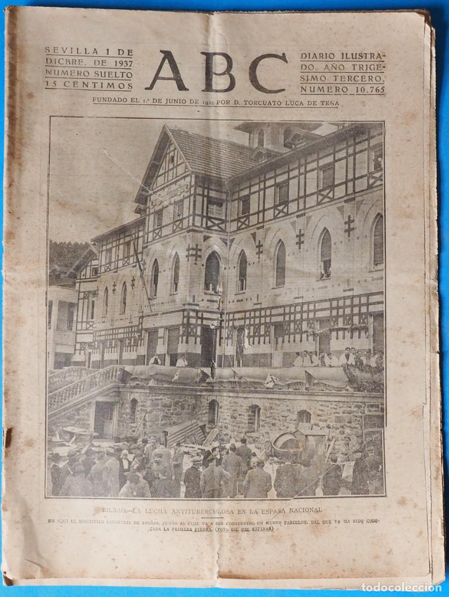 Coleccionismo de Revistas y Peri&oacute;dicos: DIARIO ILUSTRADO ABC. SEVILLA 1 DE DICIEMBRE DE 1937