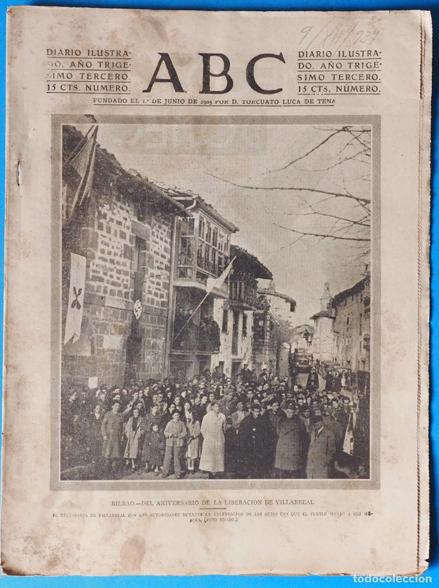 Coleccionismo de Revistas y Peri&oacute;dicos: DIARIO ILUSTRADO ABC. SEVILLA 9 DE DICIEMBRE DE 1937