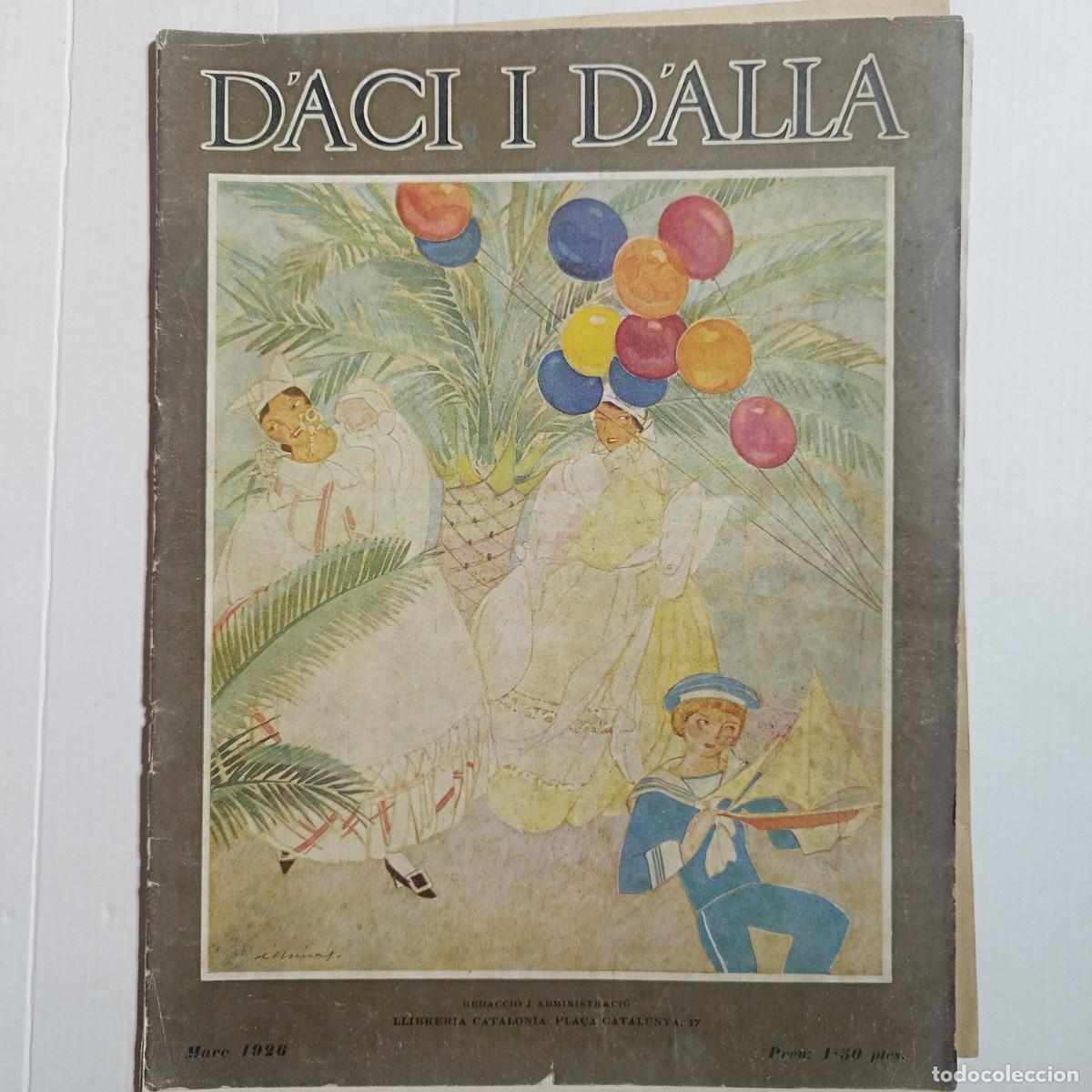 Coleccionismo de Revistas y Peri&oacute;dicos: REVISTA D'ACI I D'ALLA - MARZO 1926 - CARTELLS FRANCESC GALI - JOSEP TOGORES -TENIS -