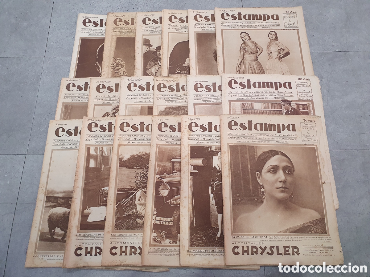 Coleccionismo de Revistas y Peri&oacute;dicos: Lote de 18 revistas Estampa a&ntilde;o 1929. (L60)