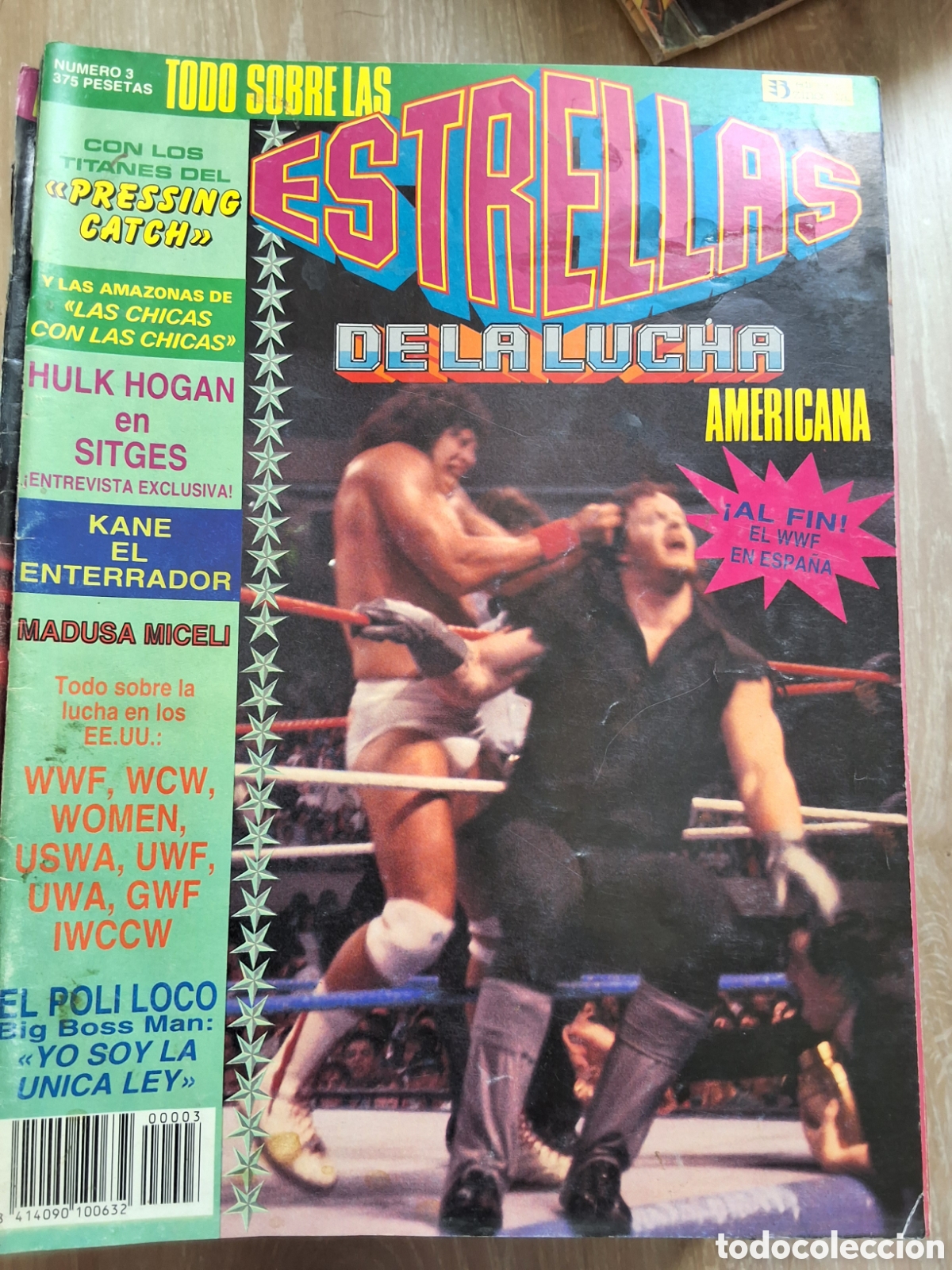 Coleccionismo de Revistas y Peri&oacute;dicos: Estrellas de la lucha americana revista espa&ntilde;ola n&uacute;mero 3 a&ntilde;o 1991/11 incluye p&oacute;ster