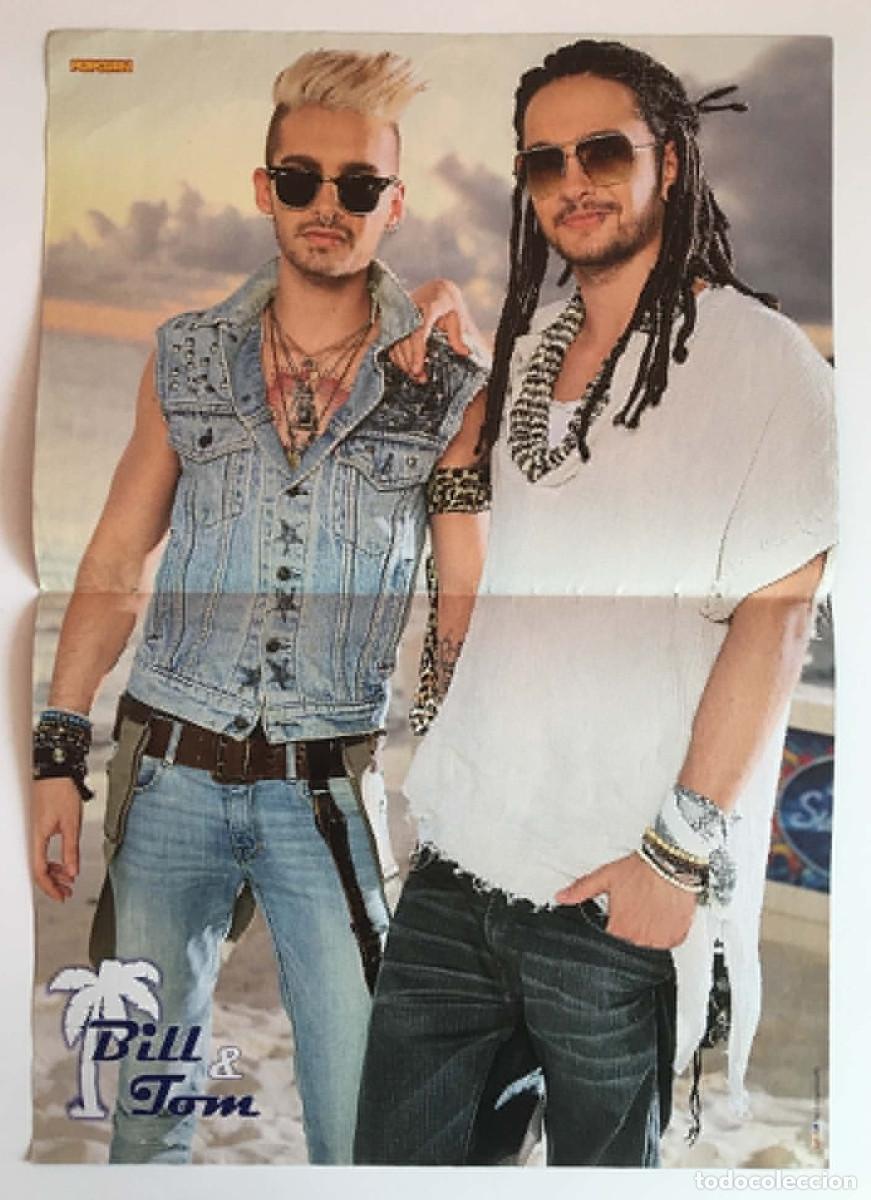 Coleccionismo de Revistas y Peri&oacute;dicos: Bill & Tom Tokio Hotel / Rihanna Double-Sided Poster - Popcorn Magazine Germany 2013
